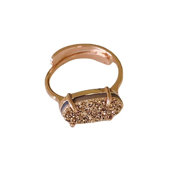 Rose Gold Drusy Rose Gold Ring - Picture 3 of 3